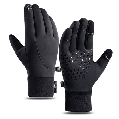 YANBIGUO Winter Men'S Cycling Gloves with Warm Fleece,Touchscreen Outdoor Gloves,Waterproof/Windproof/Anti Slip for Fishing